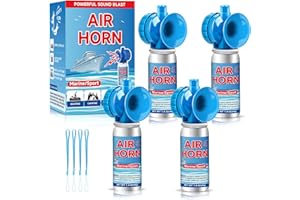 NXPPYY Air Horn 1.4oz 4pcs - 120dB Loud Mini Small Safety Bear Horn, Coast Guard Approved Marine Boat Horn, Sports Events Celebrate Victory& Outdoor Camp Emergency Alarm