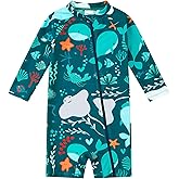 Baby Boy Swimsuit Rash Guard Shirts Toddler Boy Swimwear Full Zipper UPF 50+ Sun Protection Infant One Piece Bathing Suit