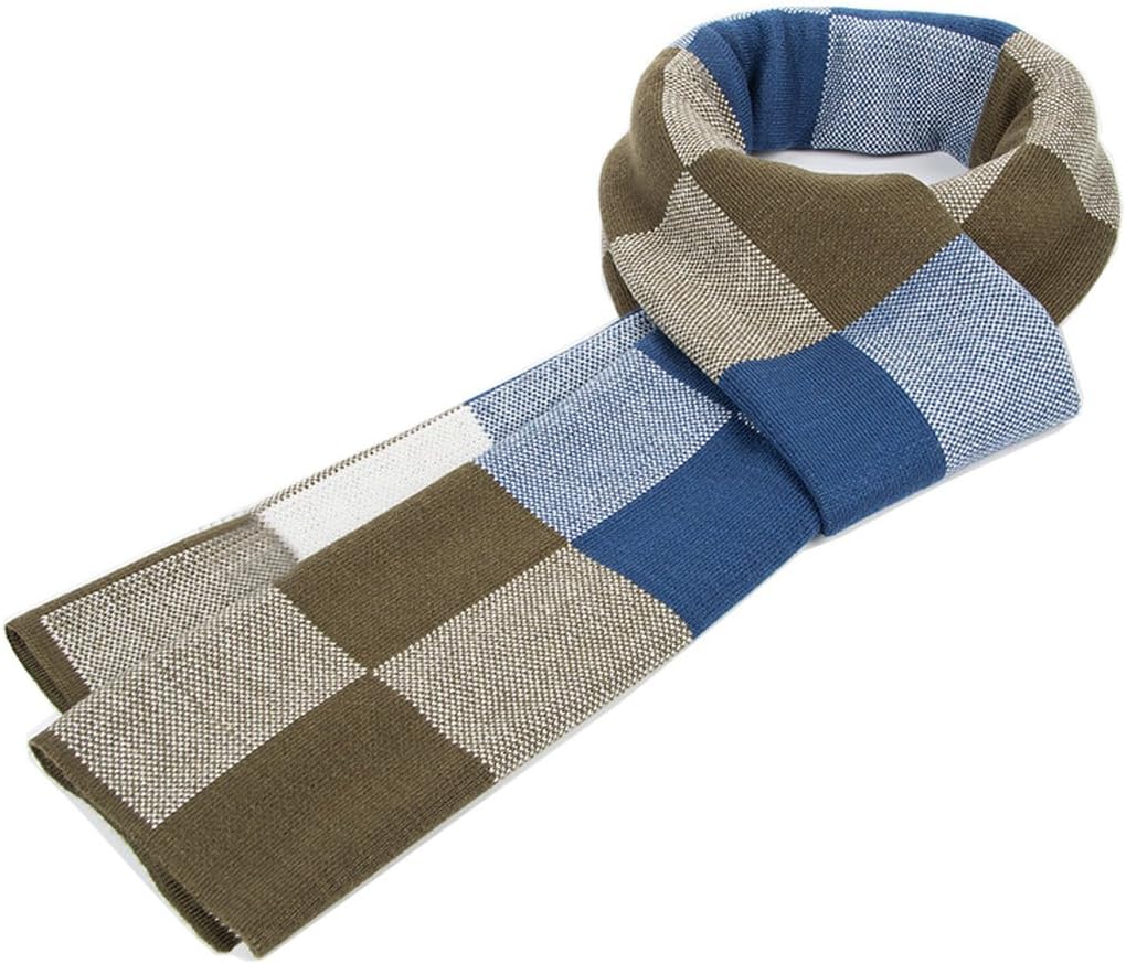 SNUG STAR Men's Check Scarf Oversize Warm Lightweight Winter Scarf