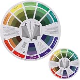 Nextpal 2 Pcs Color Wheel Set, Art Makeup Mixing Guide 5.5"&amp;9" | Visual Color Harmonies &amp; Relationships.Illustrate Mixing Rules. Sturdy lightweight Material with Smooth Spin.Easy to Carry.