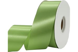 IEDASING'S CHOICE Sage Green Ribbon 1-1/2 Inch x 50 Yards Satin Ribbon Single Face Ribbon for Crafts, Gift Wrapping, Floral Bouquet, Weddings, and Decorations, with Spool