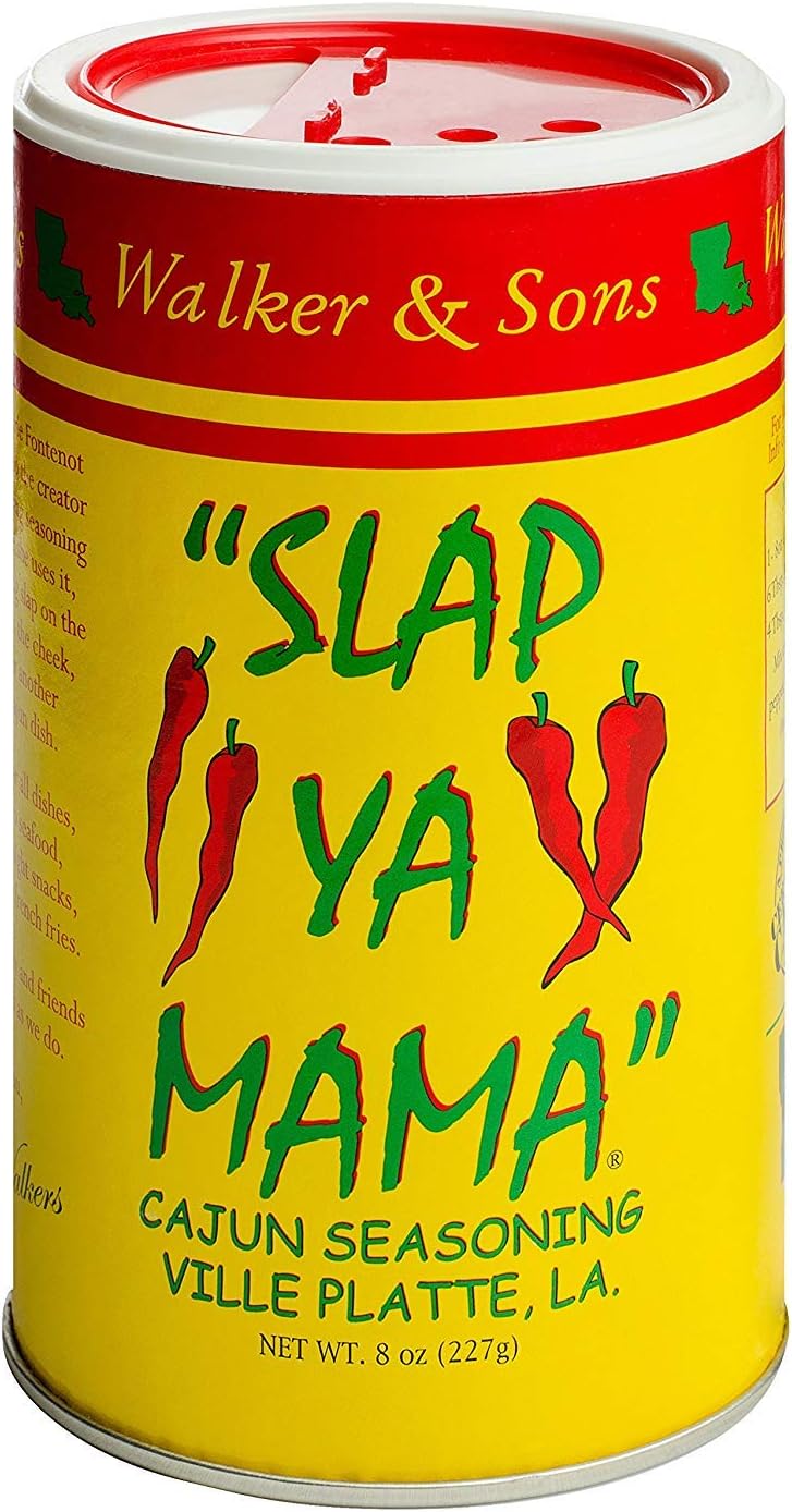 Slap Ya Mama All Natural Cajun Seasoning from Louisiana, Original Blend, MSG Free and Kosher, 8 Ounce Can, Pack of 4