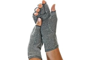 Brownmed - IMAK Compression Active Gloves for Arthritis & Joint Pain-Men & Women Fingerless Gloves to Support Circulation