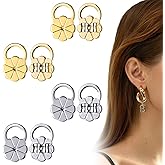 HJZHII 4 Pairs Earring Backs for Droopy Ears, Earring Lifter for Heavy Support Backs Large Backing Studs Secure Backers for Earlobe Stretched Earlobes Big Studs