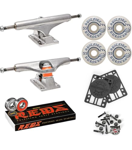 Amazon.com : Independent Skateboard Trucks 129 Mid + 54mm Spitfire