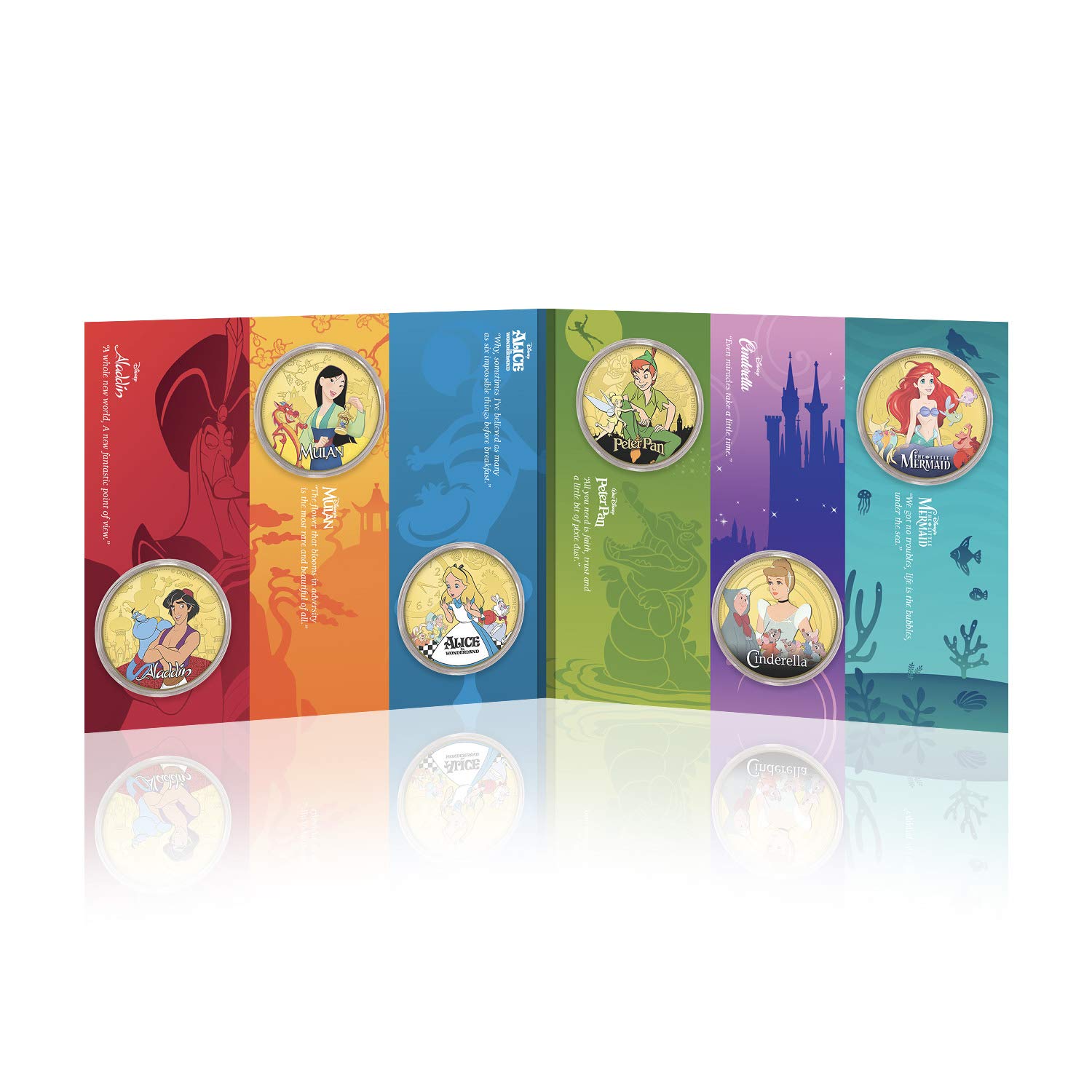 Disney Gifts Classics Collection 03 Limited Edition Collectable Gold Commemorative Coin Medal - Complete Pack