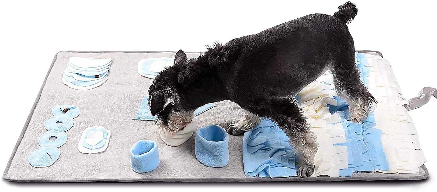 PetiFine Dog Treat Toy 0.6 * 1m, Dog Activity Toy Snuffle Mat for Small Medium Dogs, Puppy Training Slow Feeding Mats