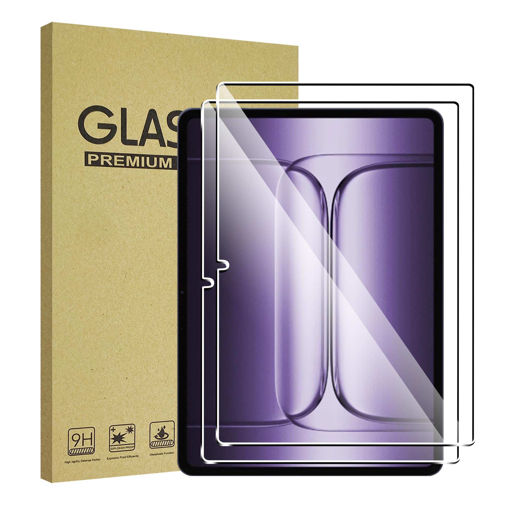 Photo 1 of Suttkue for OnePlus Pad 3 13.2 inch Screen Protector,9H Hardness, Anti-Scratch, Tempered Glass flim, Case Friendly, Anti-Scratch,(2PACK)