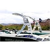 Big Air Wave Universal Wakeboard Tower - Universal, Collapsible Boat Wake Tower - Racks Included - Accommodates 72" - 103" Mounting Width - 16' or Longer Boat Compatible