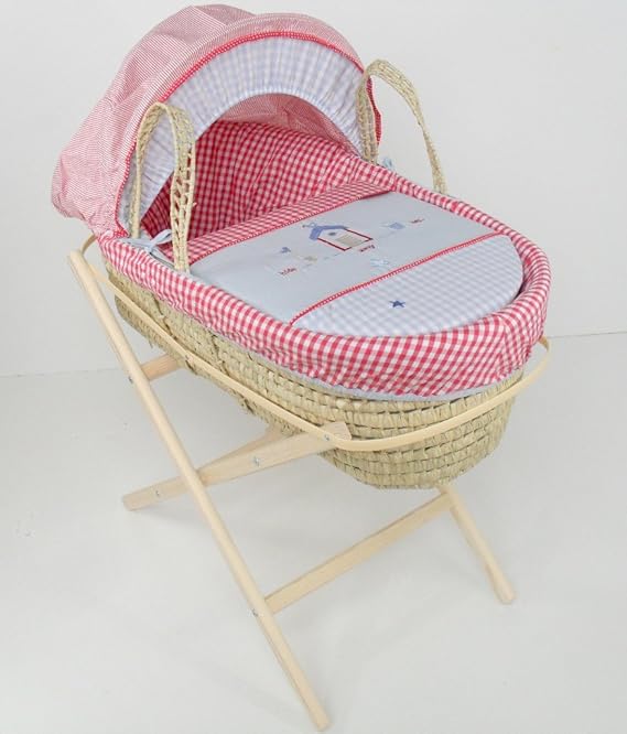 Izziwotnot Hide Away Padded RED BLUE & WHITE DRESSING On A Palm Moses