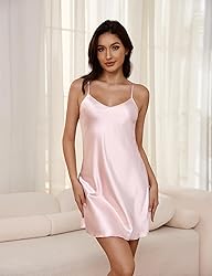 Marvmys Women Satin Lingerie Nightgown Silk Chemise