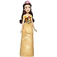 Disney Princess Royal Shimmer Belle Doll, Fashion Doll with Skirt and Accessories, Toy for Kids Ages 3 and Up , Yellow