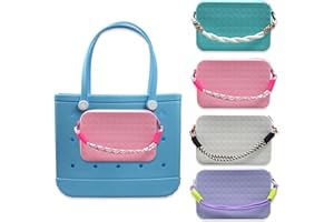 FIFET Phone Holder for Bogg Bag Accessories Inserts, Large Size Soft Silicone Wallet Attachment for All Bogg Beach Bag, Rubber Tote Bag＆Simple Modern Bag, Compatible with iPhone and Android Phones