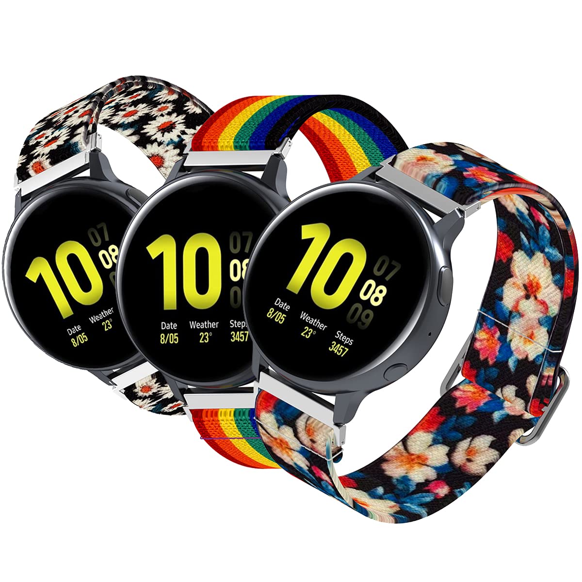 Shieranlee 20mm strap for garmin venu,Garmin Vivoactive 3 Strap,Soft Fabric Nylon Strap Compatible with Garmin Vivoactive 3 Music/Venu/Vivomove 3/Luxe/Style/HR/Forerunner 245/645 Music