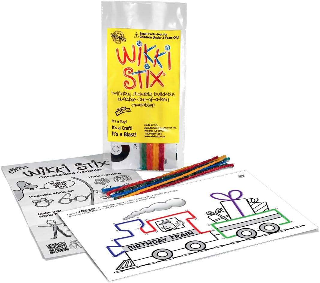 WikkiStix 108 Birthday Fun Favors, Pack of 20 Molding & Sculpting Sticks: Toys & Games
