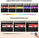 Panana High Gloss 3 Door Sideboard with LED Lights Black Display Cabinet view 6