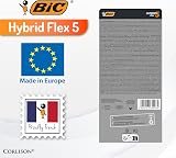 BIC Hybrid 5 Flex Men’s Shaver Handle Refills 5 Nanotech Titanium Blades view 5