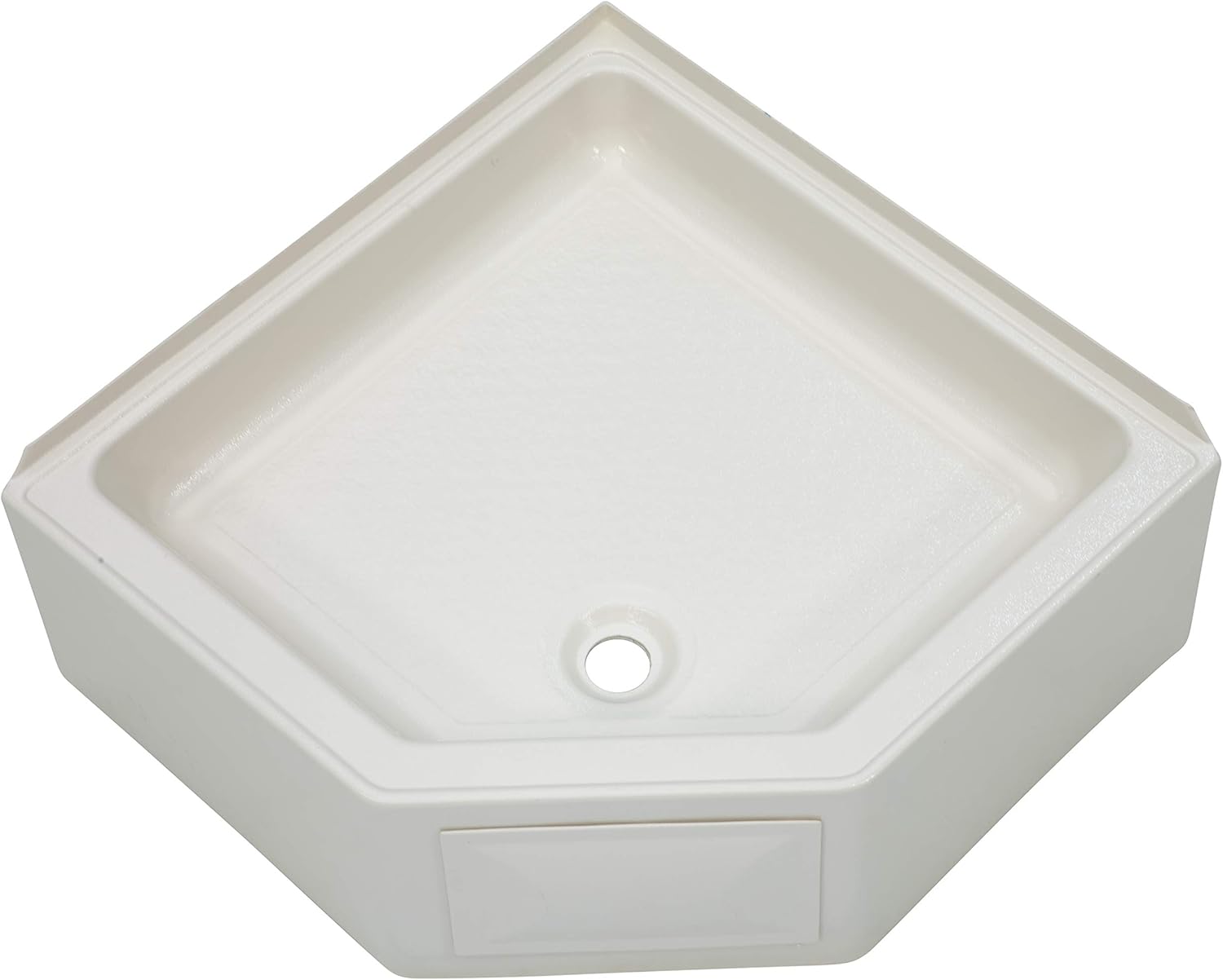 Better Bath 298087 Parchment 27" x 27" Corner Shower Pan with Center