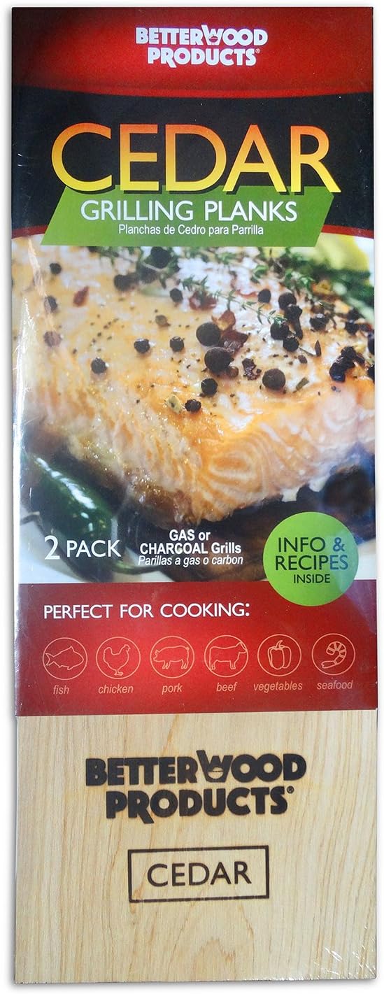 Better Wood Products Cedar Grilling Planks, 2-Pack