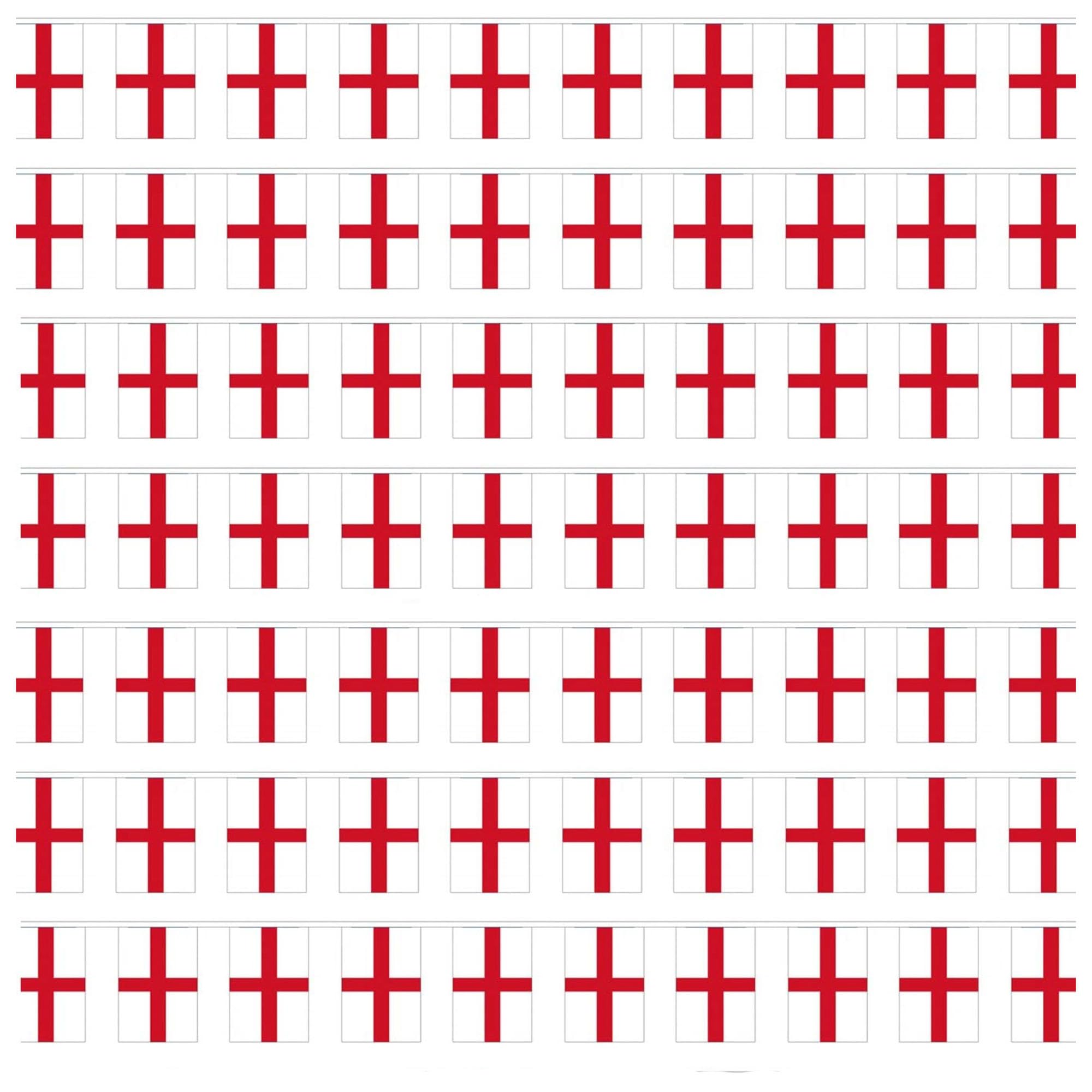 Home Nations Plastic Bunting Football Party World Cup Decoration Support - 60Flags / 30m Length