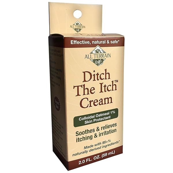 ALL TERRAIN NATURAL DITCH THE ITCH CREAM 2OZ, WITH COLLOIDAL OATMEAL, FOR ITCHING & IRRITATION FROM DRY SKIN, RASHES