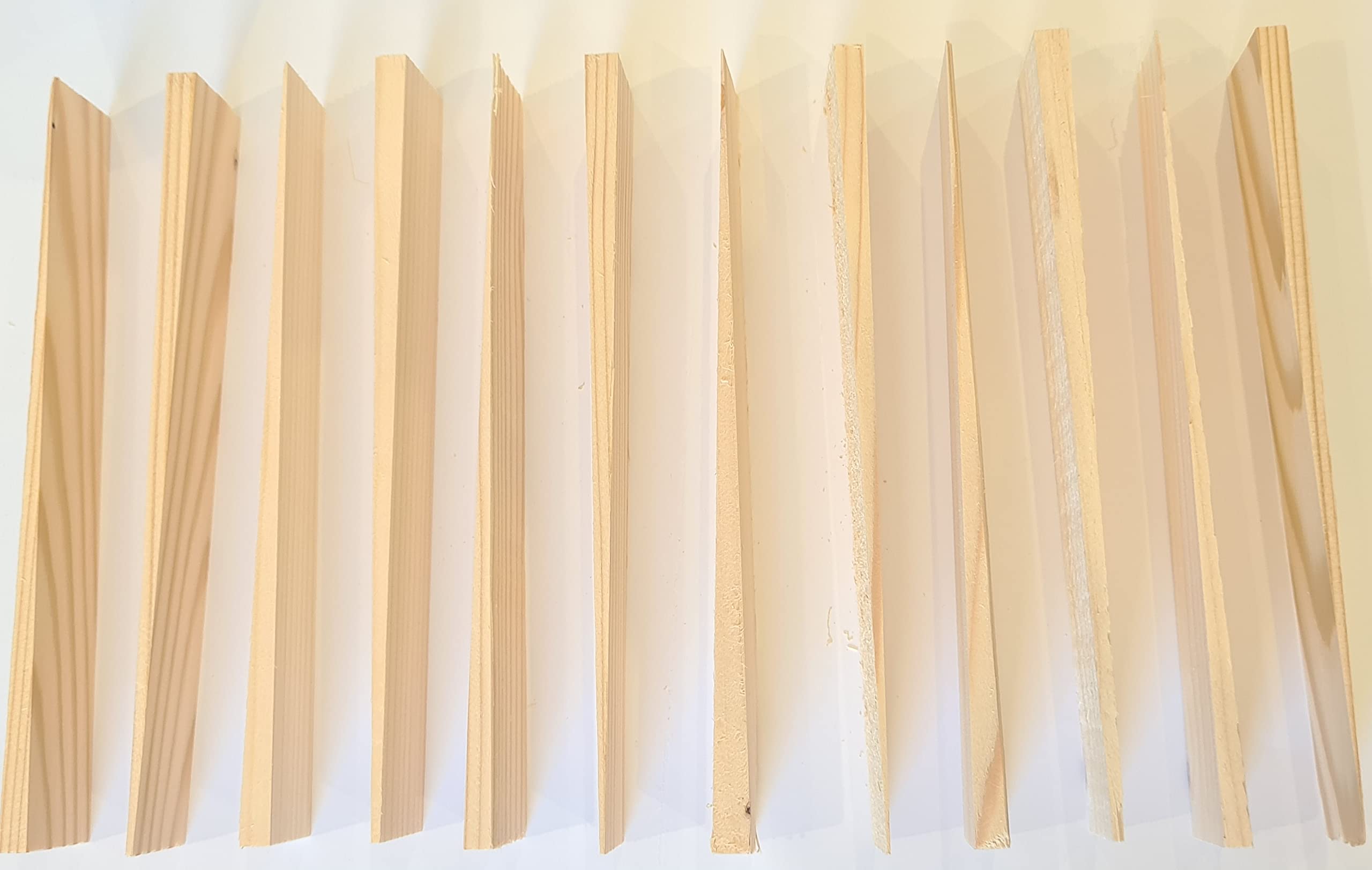 12 x Long Wooden Wedges or Shims - 8in length