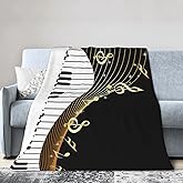 Music Throw Blanket Soft Cozy Plush Warm Fleece Blanket for Sofa Couch Bed 80"X60"