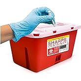 Sharps Container Large - Sharps Containers for Home Use and Labs - Portable Needle Disposal and Travel Size Biohazard Bin - 1