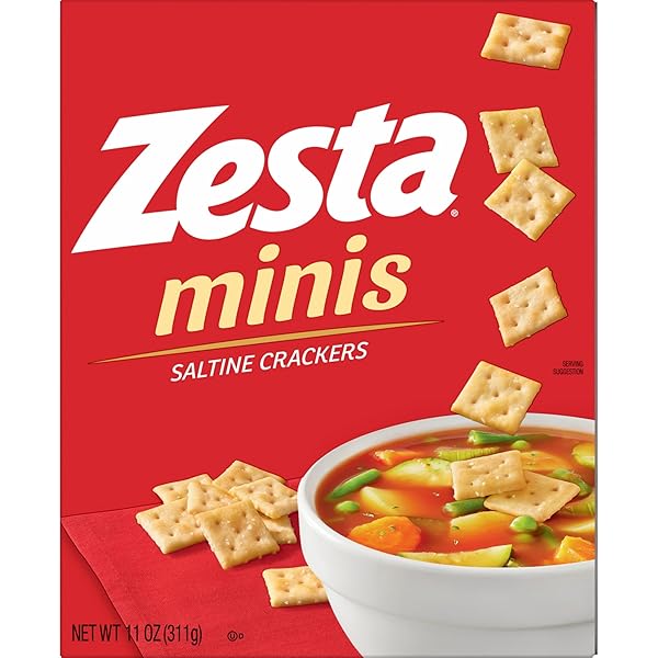 ZESTA MINIS SALTINE CRACKERS, SOUP CRACKERS, LUNCH SNACKS, ORIGINAL, 11OZ BOX (1 BOX)