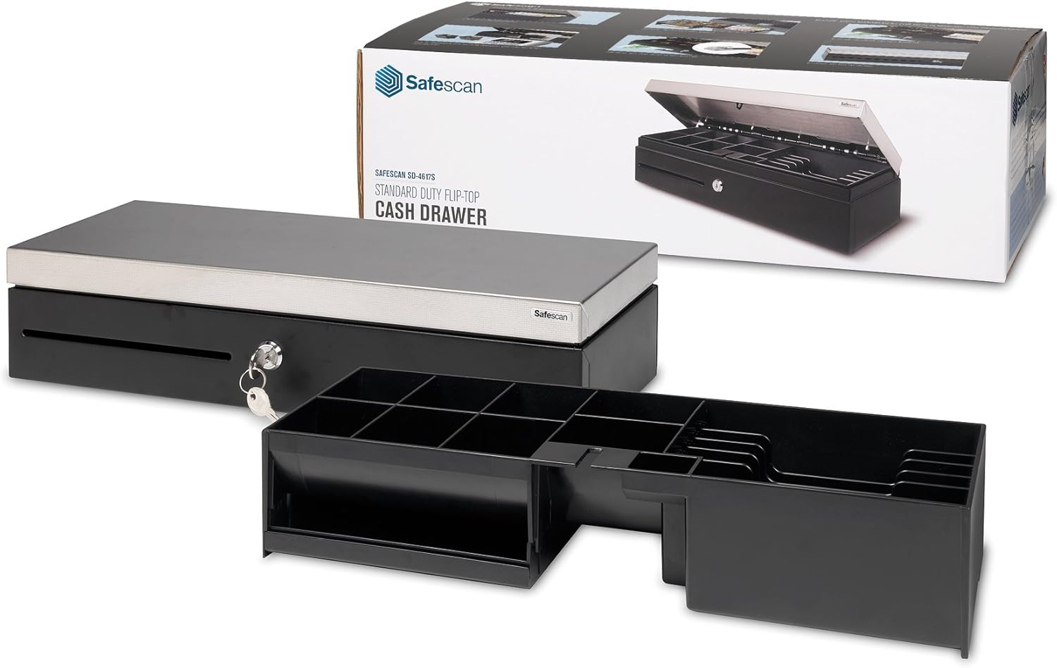Amazon Com Safescan Sd 4617s Flip Top Standard Use Cash Drawer