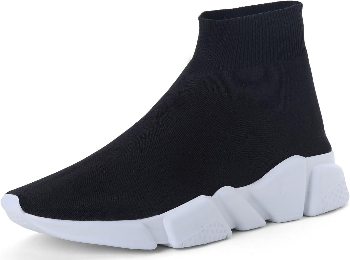 Meiluo Men's Knitted Vamp Height Increasing Breathable Walking Shoes