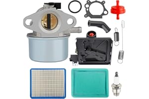 Ferilter 799868 Carburetor for Briggs and Stratton 498170 498254 497314 6.5HP 6.75 HP Engine Carb for Craftsman Lawn Mower Weed Wacker Splitter with Air Filter Cleaner Base