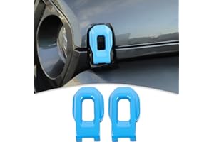 CheroCar for Jeep Hood Lock Latches Cover Catch Brackets Cover External Accessories Decoration Stickers for 2018-2021 Jeep Wrangler JL JLU & 2020-2021 Gladiator JT (Light Blue)