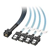 Cable Matters Internal Mini SAS HD to SATA Cable, 3.3ft/1m | SFF-8643 to SATA Forward Breakout