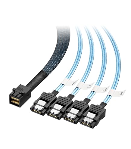 Amazon.com: SlimSAS 8i SFF-8654 to 2X Mini SAS SFF-8643 Cable Tri