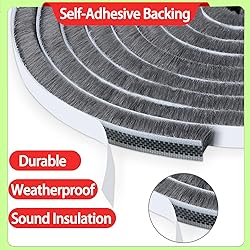 ZOMPAGO Strong Adhesive Brush Weather Stripping for