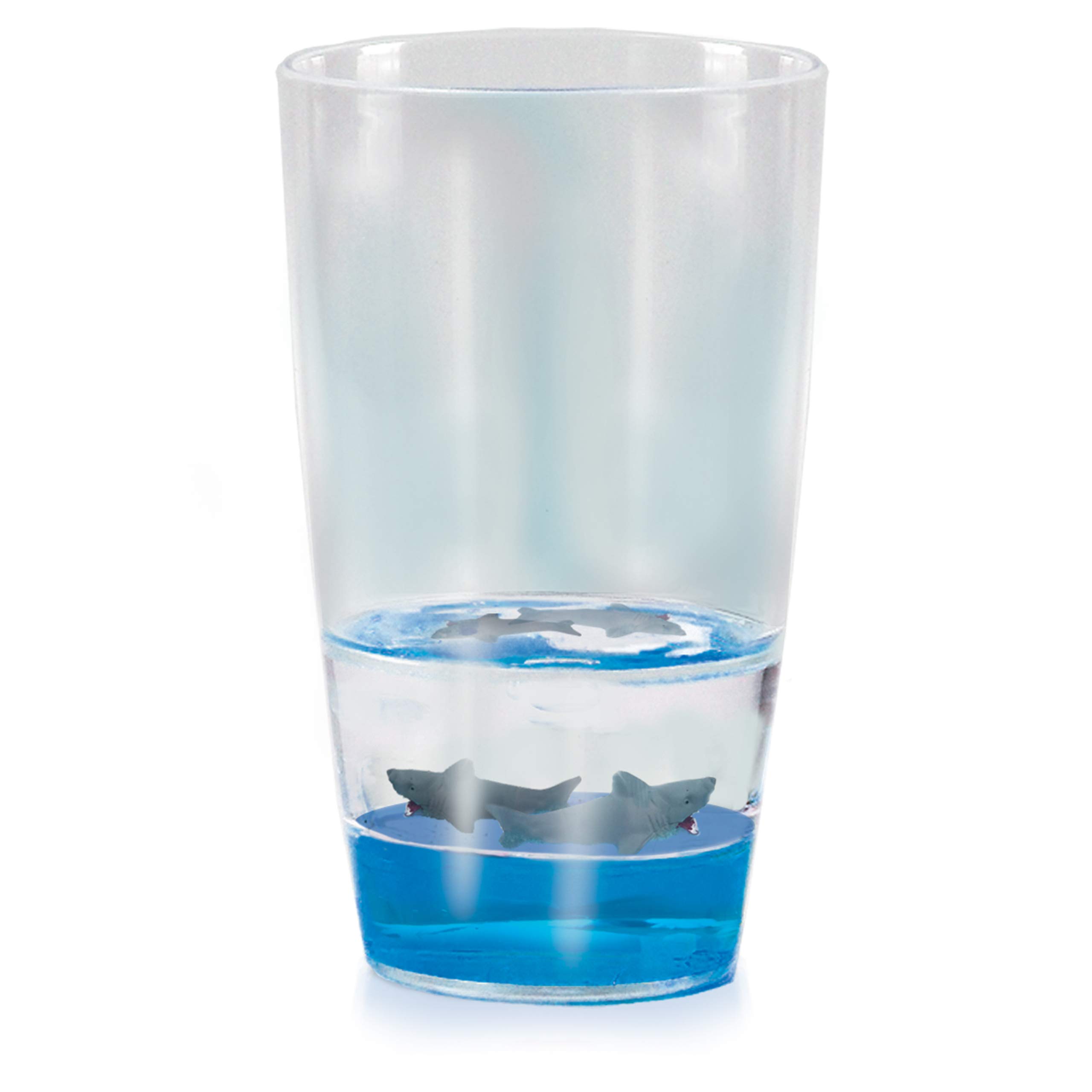 Deluxebase Floatarama Tumbler - Shark from 250ml BPA-Free Acrylic Cups with Floating Animal Figurines. Fun Plastic Drinking Glass, Travel Mug, Camping Cup, Novelty Gift and Unique Drinkware.