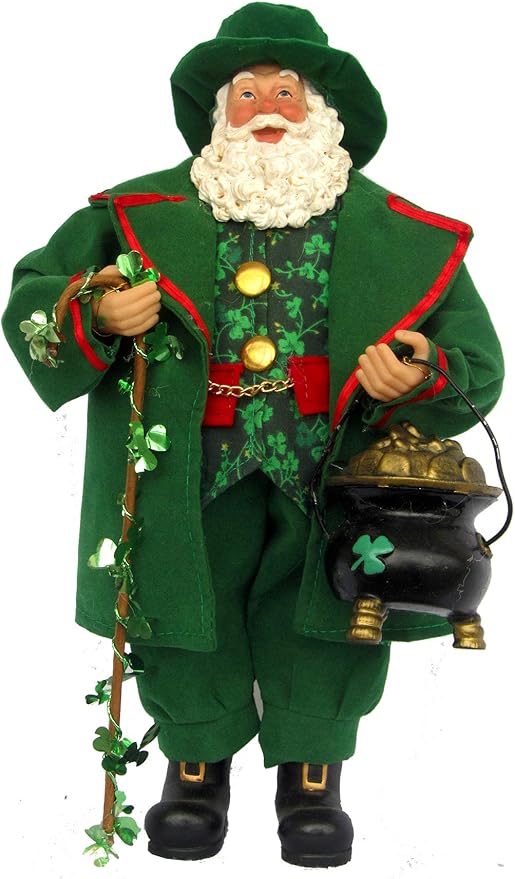 green irish santa hat