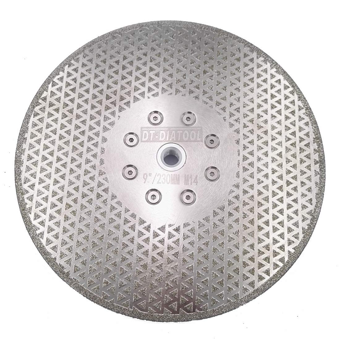 DT-DIATOOL Diamond Cutting and Grinding Discs 9 Inch / 230mm x M14 Both Side Coated Electroplated for Granite Tile Marble Stone — image 1