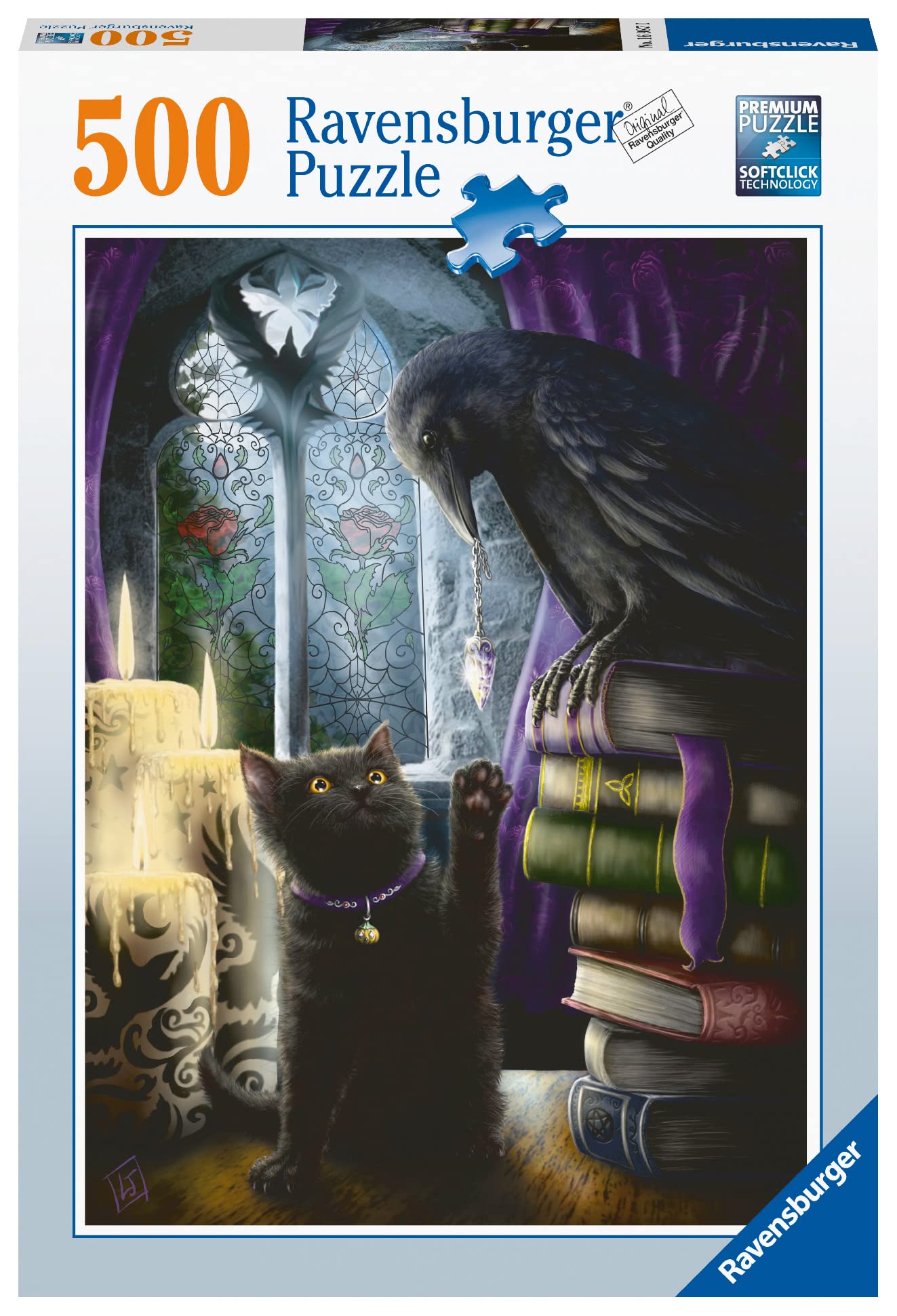Ravensburger Black Cat and Raven 500 Piece Jigsaw Puzzles for Adults & Kids Age 10 Years Up
