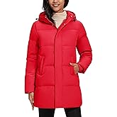 YUCOLEN Women's Down Jacket with Hood Parka Winter Coats Puffer Warm Jackets Waterproof Long Fashion Outwear
