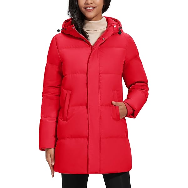 Abrigo Largo De Invierno Para Mujer - Chaqueta Térmica Delgada Con Plumas Recicladas, Impermeable Y Sin Capucha