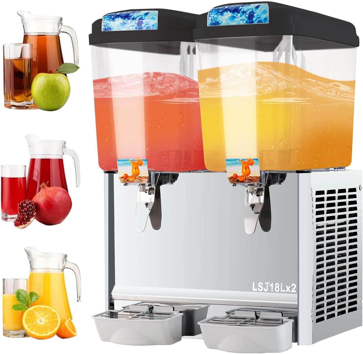 Nurxiovo Commercial Juice Dispenser 9.5 Gallon Cold Beverage Drink Dispenser Machine for