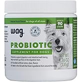 Amazon Brand - Wag Probiotic Supplement Daily Chews for Dogs, Supports Digestion and Gut Health, Natural Duck Flavor, 90 count