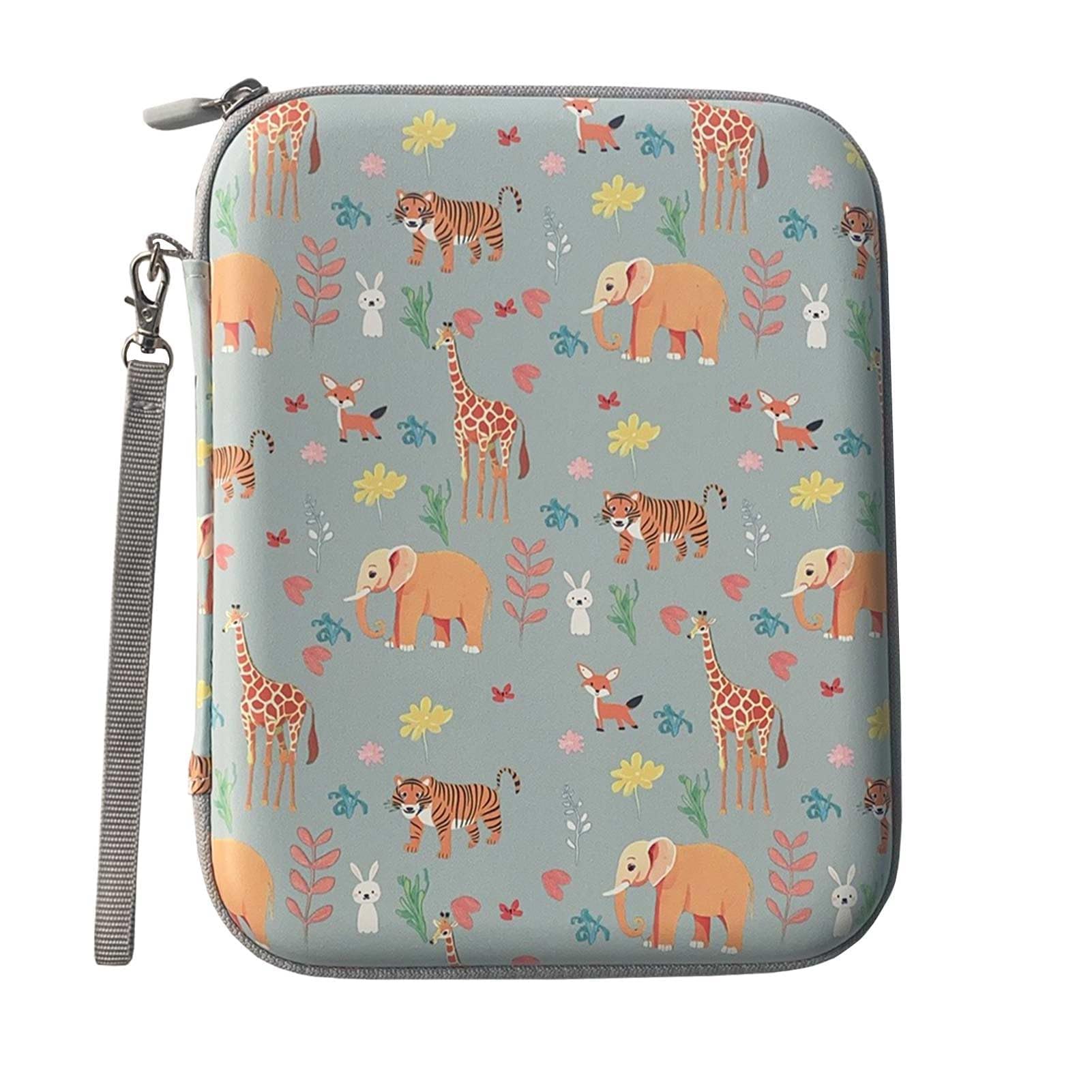 Card Case for Yoto Card Holder Storage Portable Folder with Zipper 80 Pockets Cards Card Binder fit 2.3 * 3.4 inch Mini Audiobook Cards Card Binder Holder with Sleeves for Travel (Blue) (Light Green)