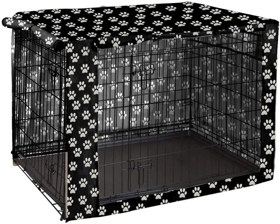 Pethiy Dog Crate Cover: Durable Polyester Universal Fit for 36 in Crates, Gray