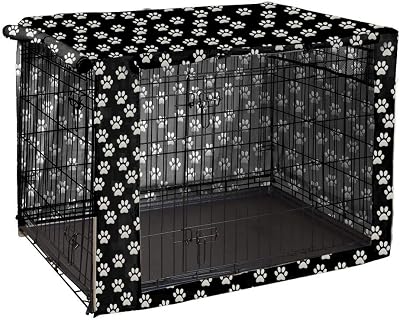 Pethiy Dog Crate Cover: Durable Polyester Universal Fit for 36 in Crates, Gray