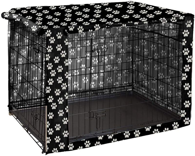 Pethiy Dog Crate Cover: Durable Polyester Universal Fit for 36 in Crates, Gray