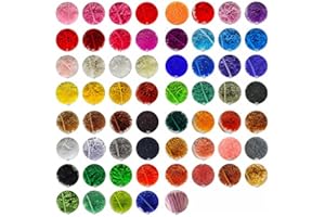 YGLNDEN 1-61 Colors Latch Hook Kit - Colorful Yarn Bundles for DIY Crafts - Cut Rug Yarn for Kids & Adults (61pcs)