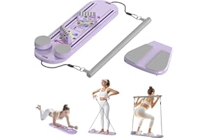 ADDWIN Ab Twist Board Pilates Board Pilates Reformer Set, Foldable Pilates Reformer Board, Automatic Rebound Ab Roller Board Abdominal Board Exercise Machine for Home Workouts